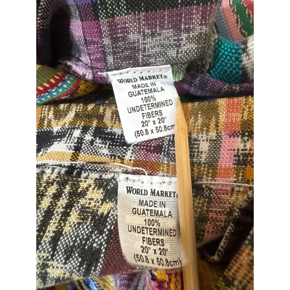 World Market Global Inspired Throw Pillow Covers Artisan Handcrafted Boho Chic